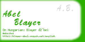 abel blayer business card